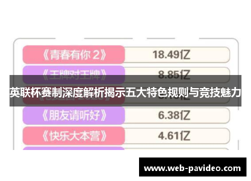 英联杯赛制深度解析揭示五大特色规则与竞技魅力