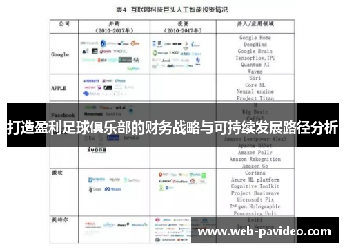 打造盈利足球俱乐部的财务战略与可持续发展路径分析